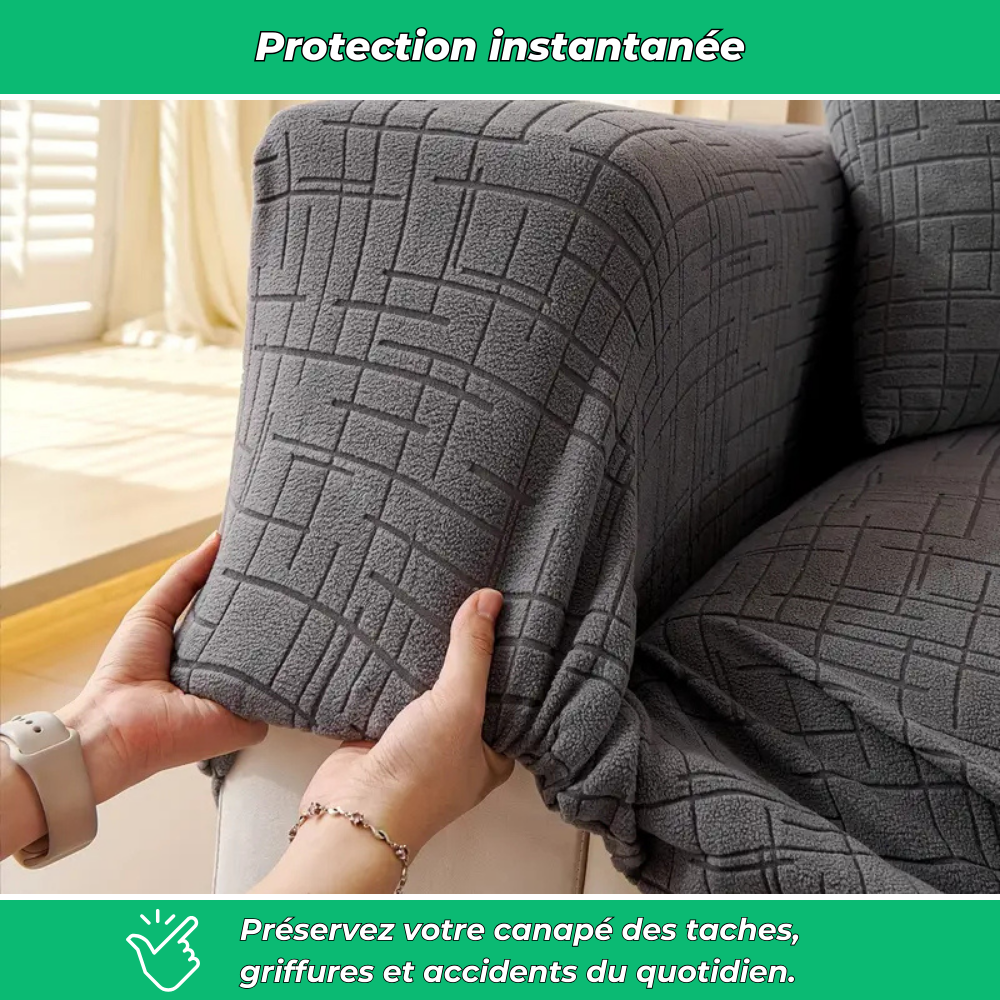 Housse canapé extensible lavable – Protection fauteuil & canapé 4 places