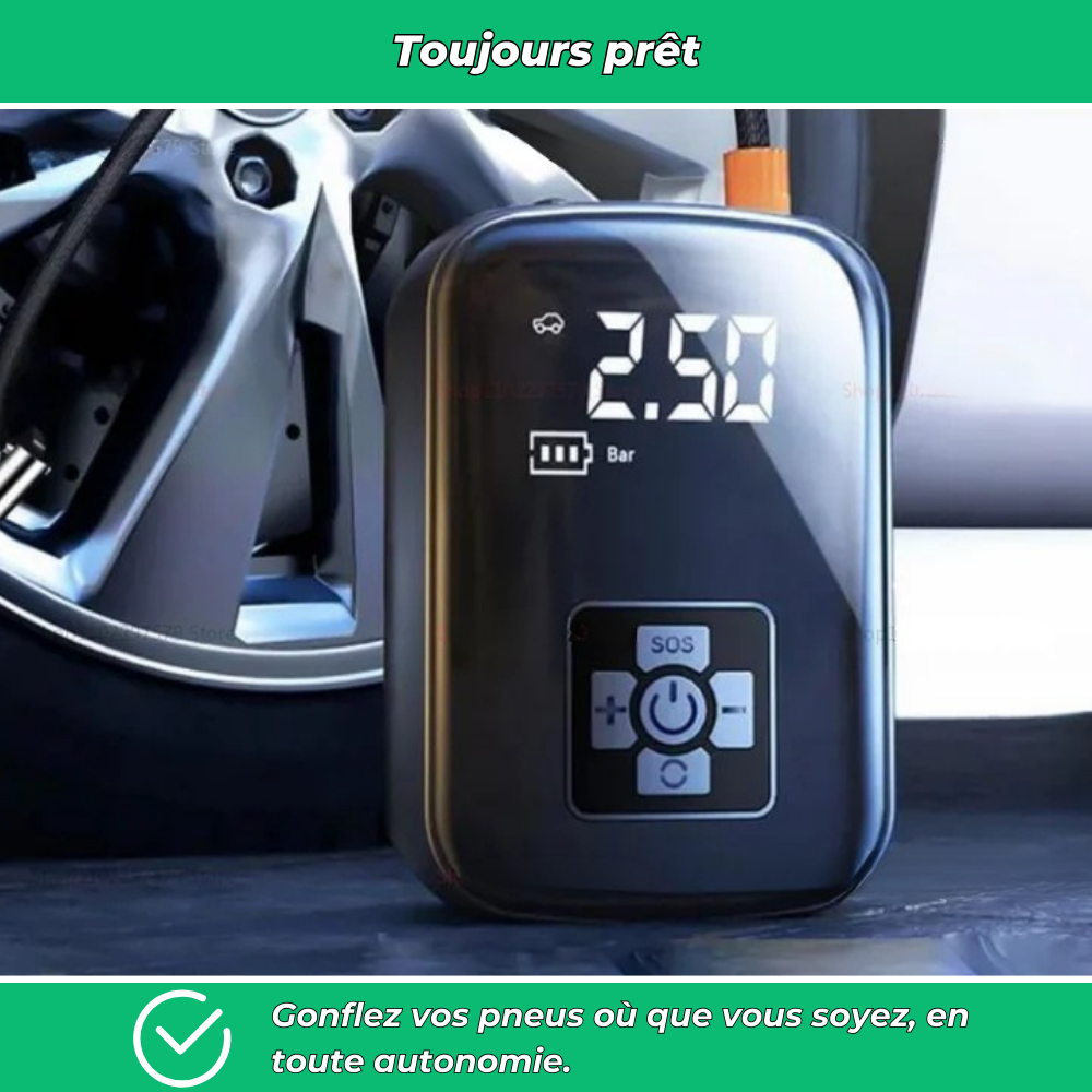 Compresseur à air portable sans fil – Gonfleur pneus