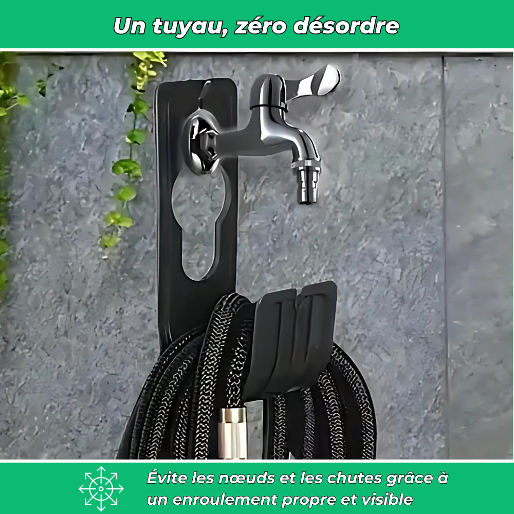 Porte-tuyau mural extensible