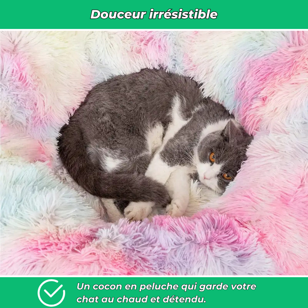 Tunnel pliable en peluche chaud pour chats et petits animaux