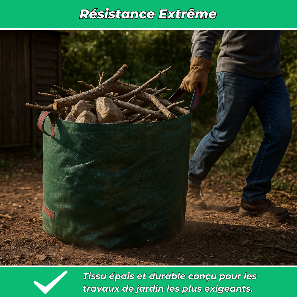 Sac de jardin indéchirable pour déchets - 272L