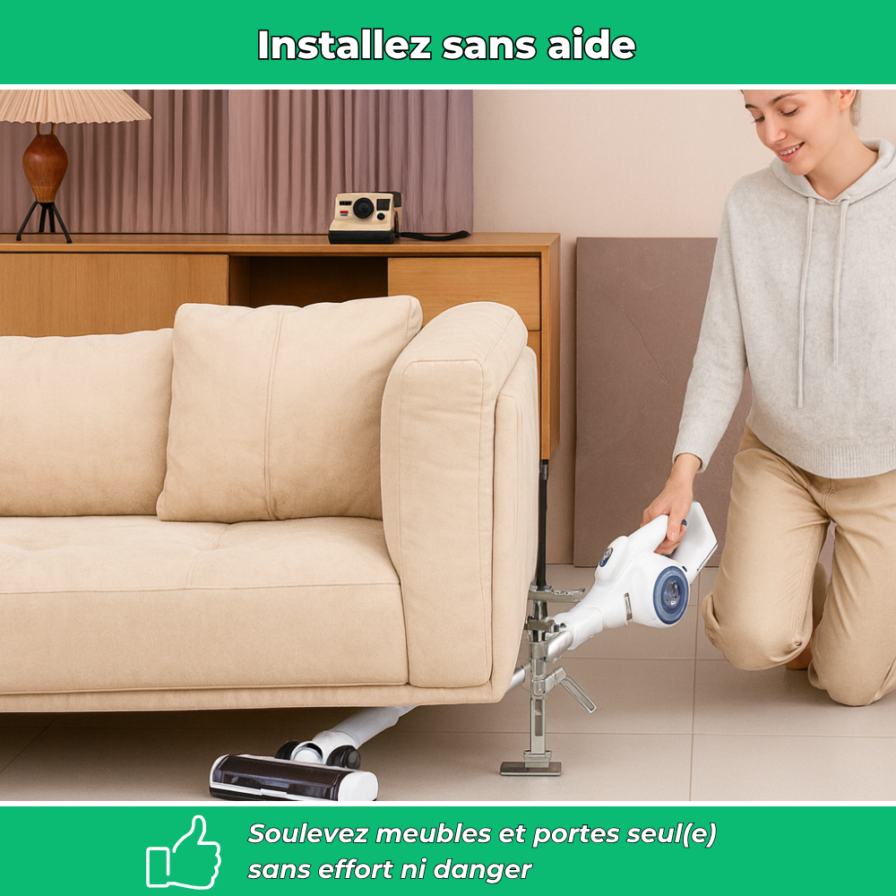 Cric manuel multifonction pour pose et levage facile