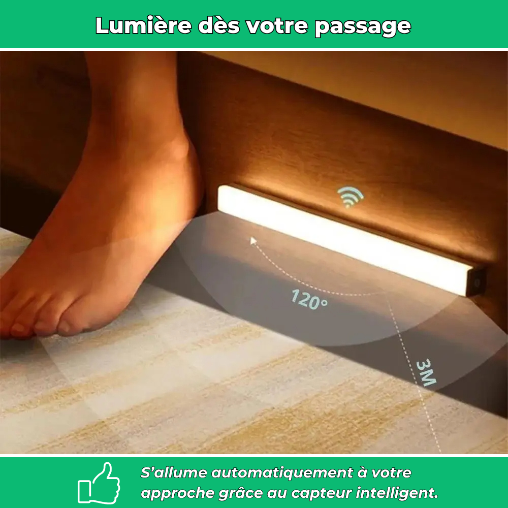 LumiFlex – Éclairage LED sans fil avec détecteur de mouvement intégré