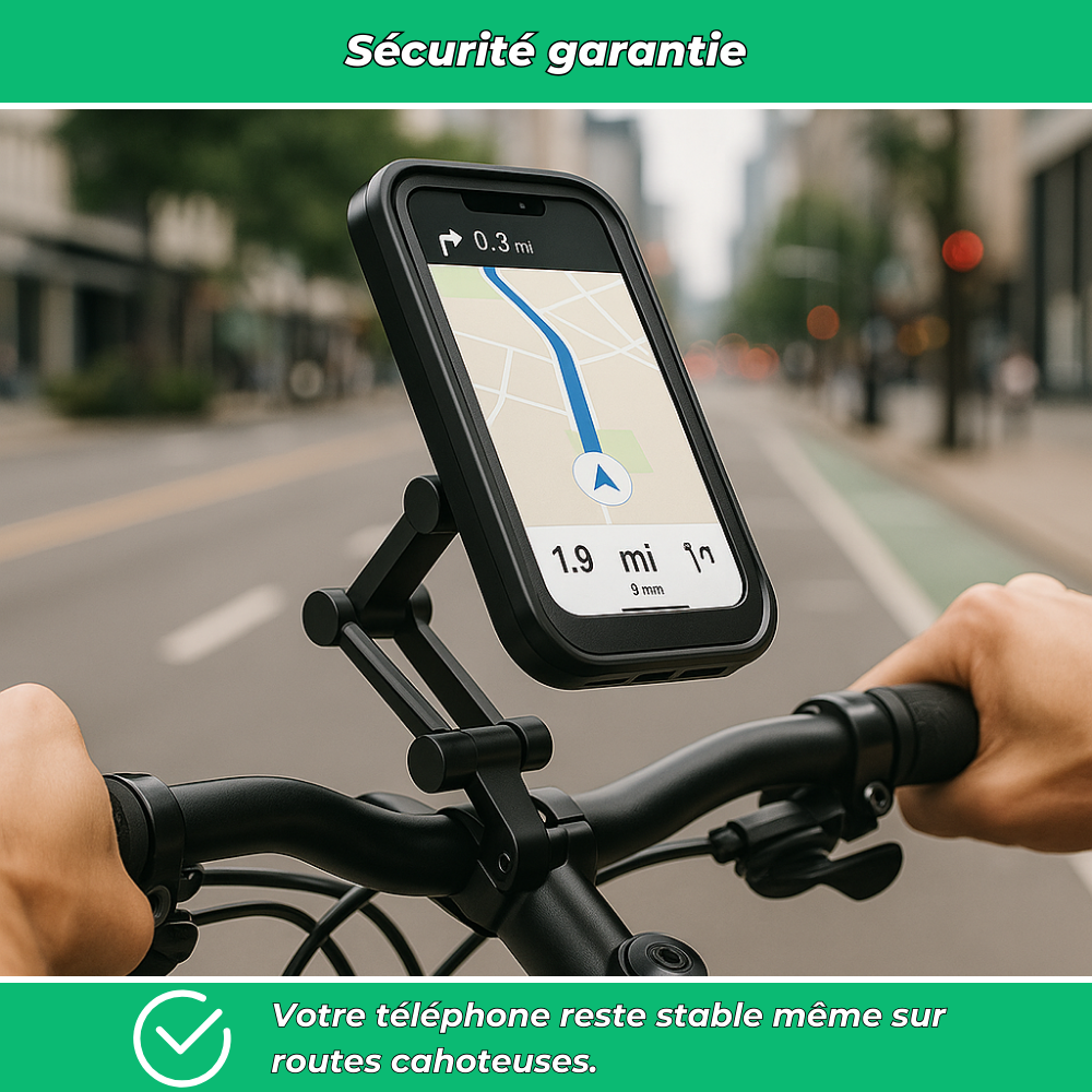 Support de téléphone vélo magnétique étanche – Fixation GPS sécurisée