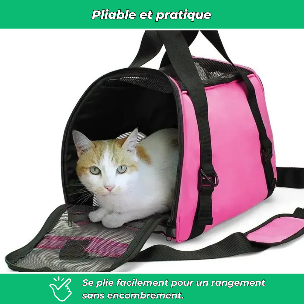 Sac de transport pliable pour chat et petit animal – Portable et facile à ranger