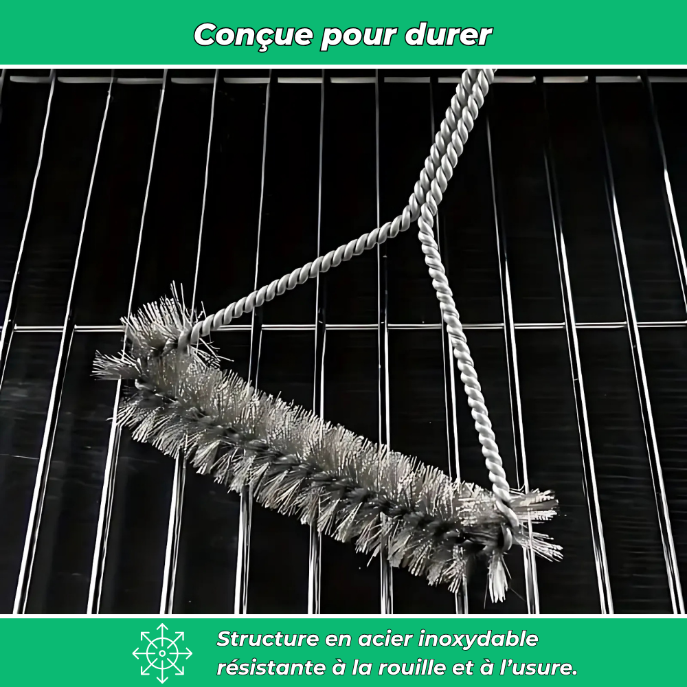 Brosse de nettoyage barbecue en acier inoxydable