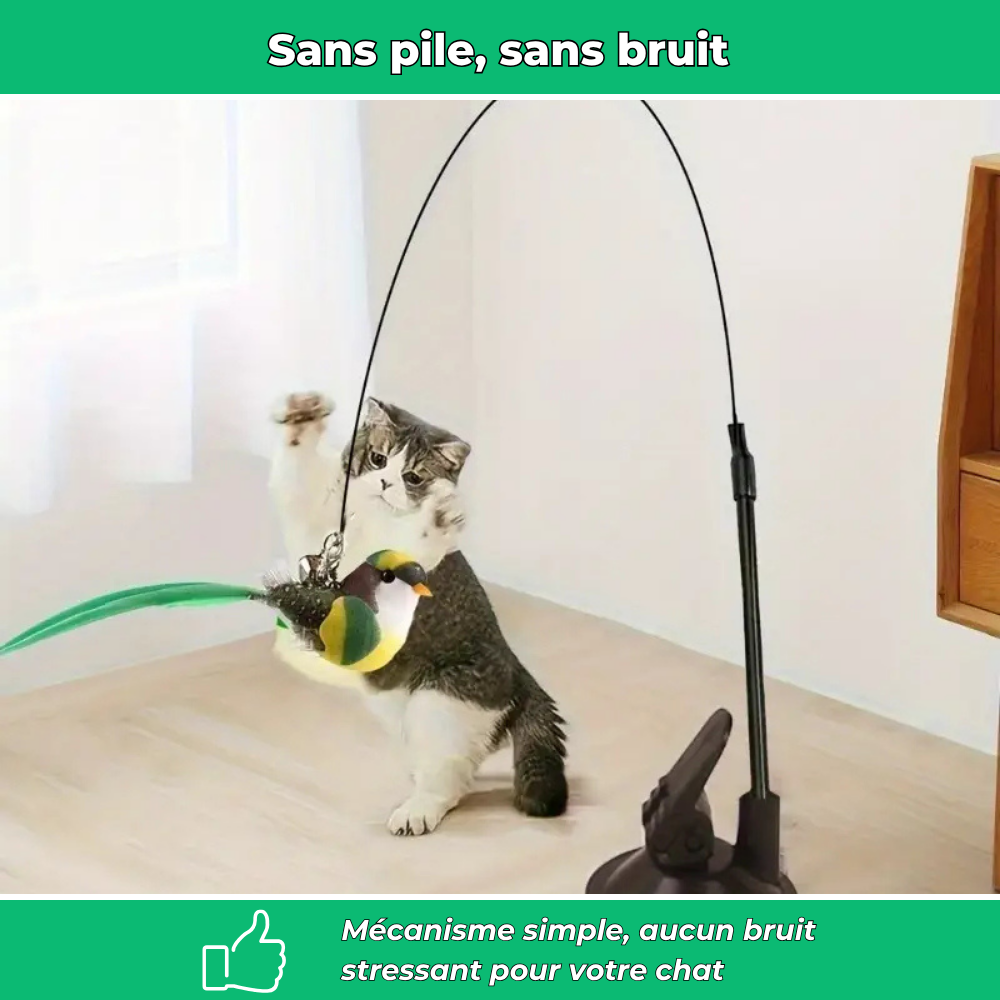 Jouet interactif à oiseau pour chats actifs