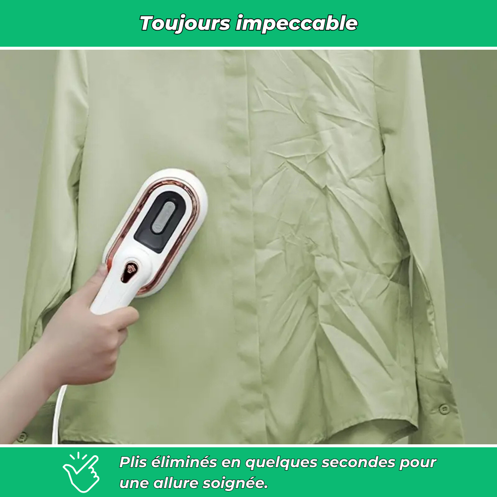 Défroisseur vapeur portable 1200W compact 2-en-1 voyage & maison