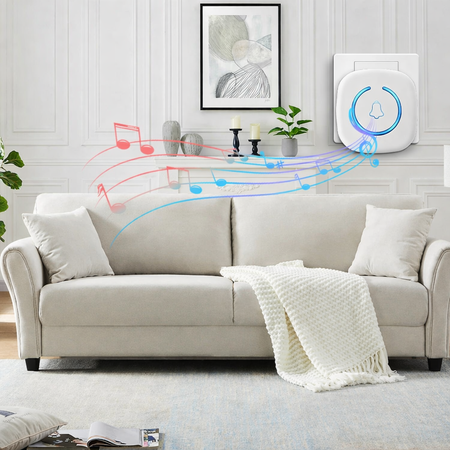 Sonnette sans fil Longue Portée Exterieur Étanche Electronique avec 60 Mélodies