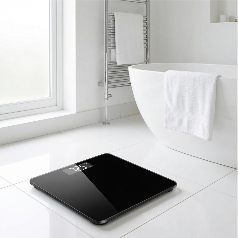 Pèse-Personne Numérique Précis LCD – Balance Corps Robuste Maison Haute Précision