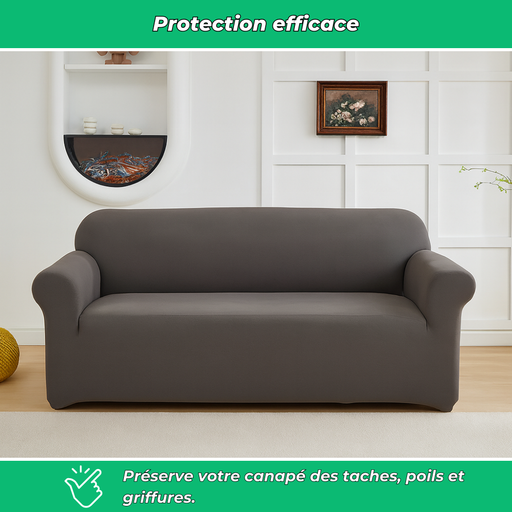 Housse canapé extensible lavable – Protection légère et durable