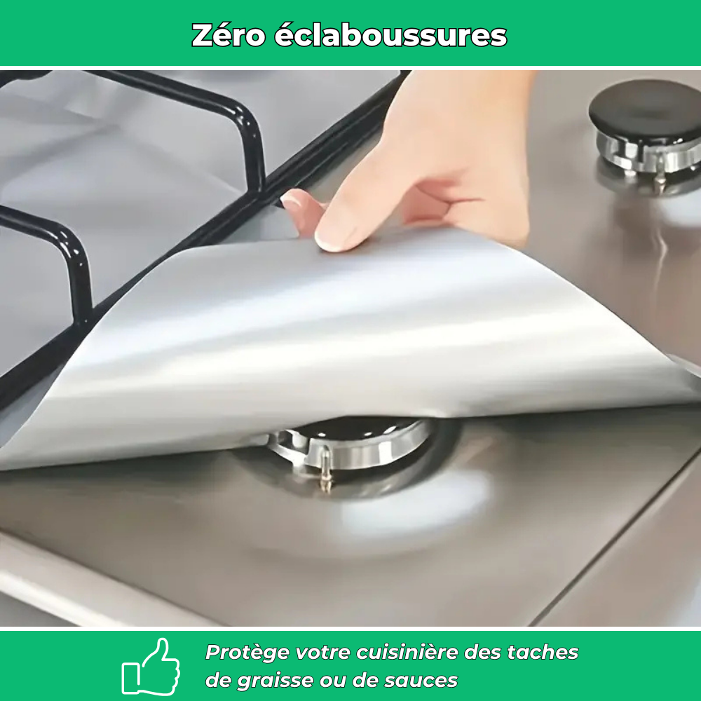 Protège-brûleurs réutilisables pour cuisinière