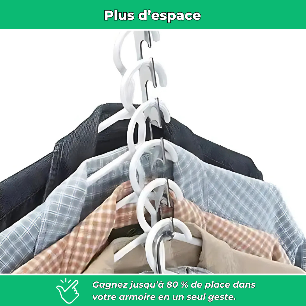 SlimDress – Organisateur de cintres, la solution gain de place instantanée