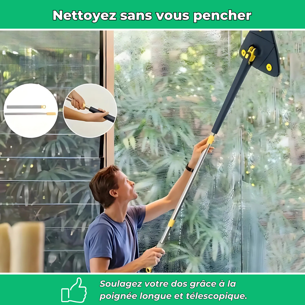 FlexiClean – Vadrouille rotative 360° avec essorage mains libres