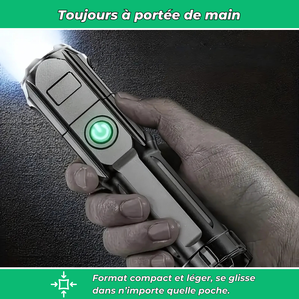 LuminoX – Lampe torche puissante à zoom télescopique