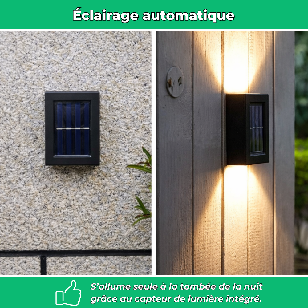 SolarPro LED-Lampes Solaires LED Extérieures Sans Fil Murales