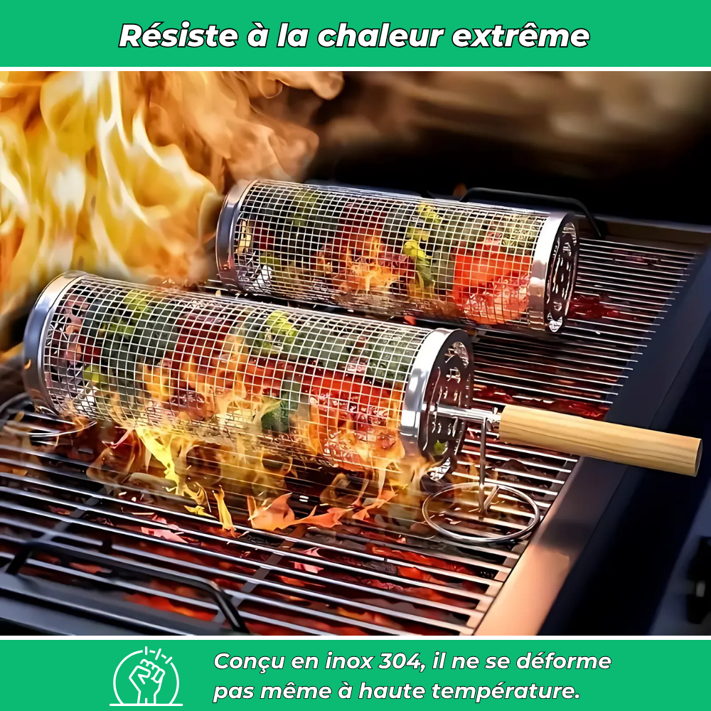 GrillMaster – Paniers inox pour cuisson au barbecue