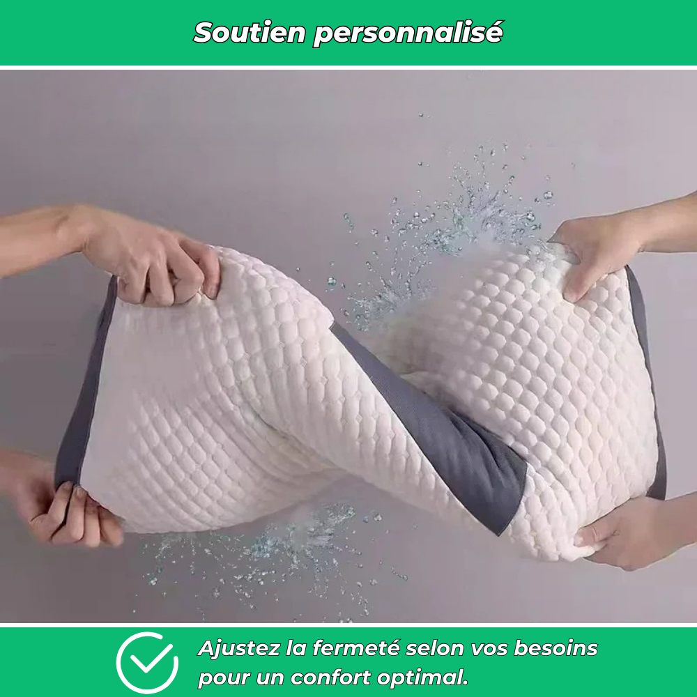 Oreiller cervical réglable ergonomique 1/2 pièces – Confort et soutien cou