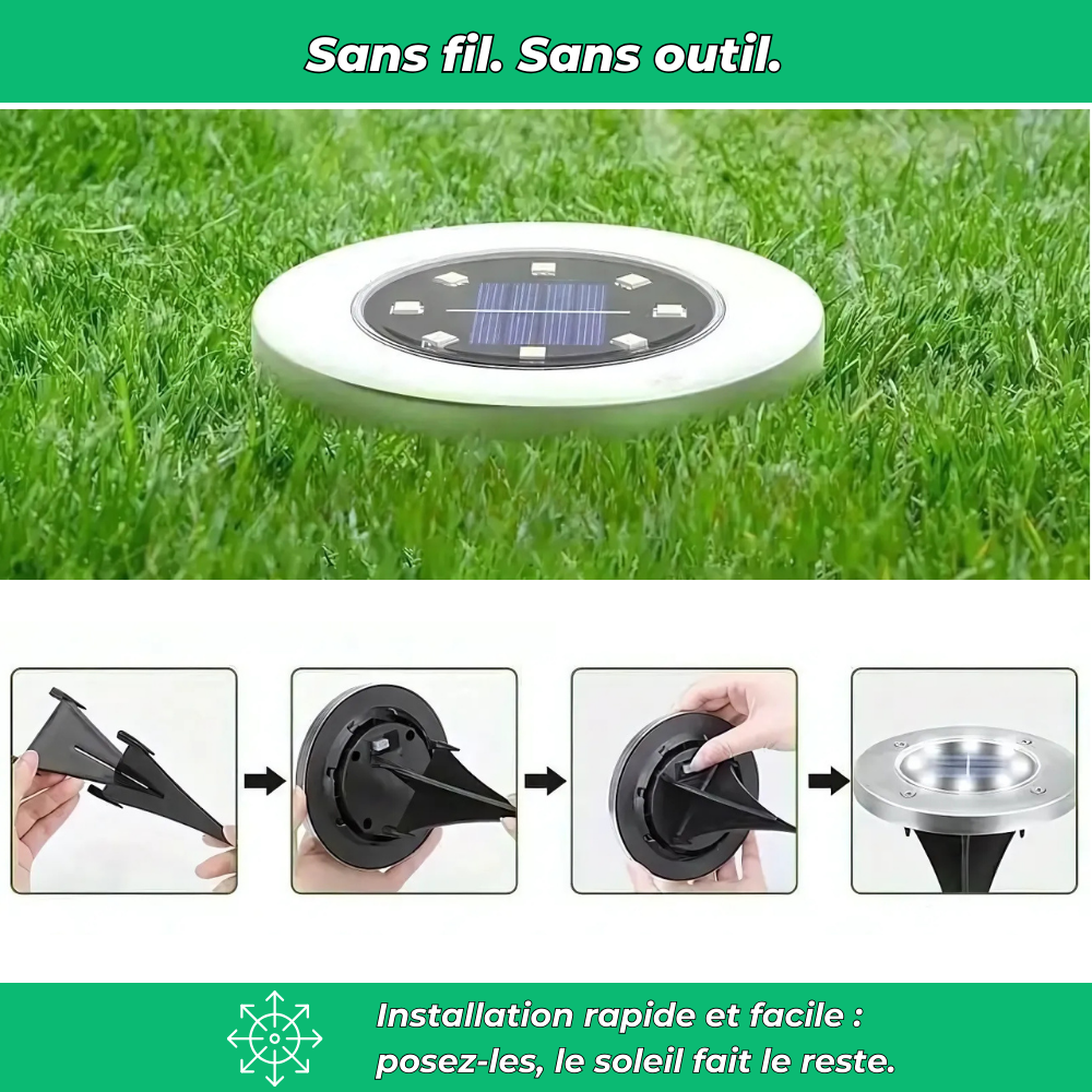 LumaStep – Éclairage solaire extérieur pour marches et bordures