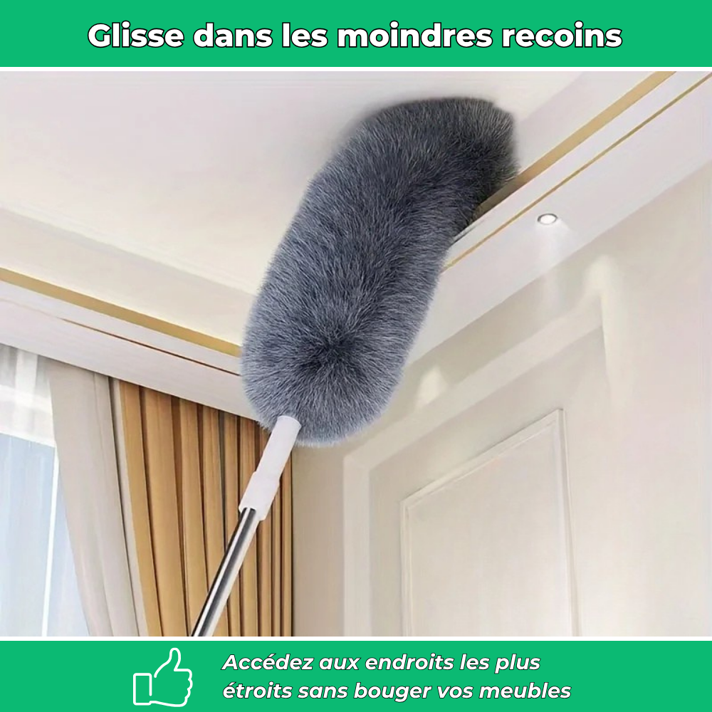 Brosse télescopique pour dépoussiérage en hauteur
