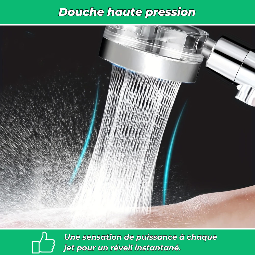 AquaPure - Pommeau de Douche à pression réglable avec 5 filtres inclus