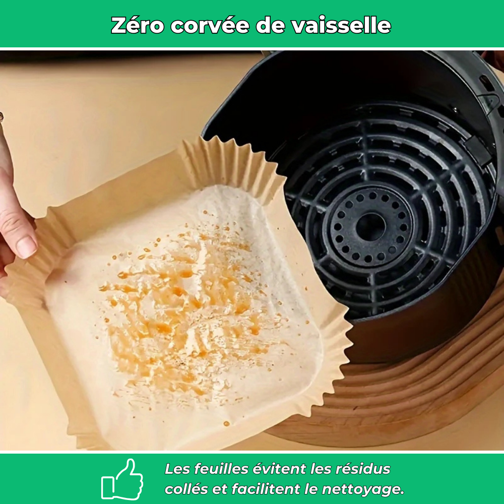 Papier cuisson pour Air Fryer (lot de 50)