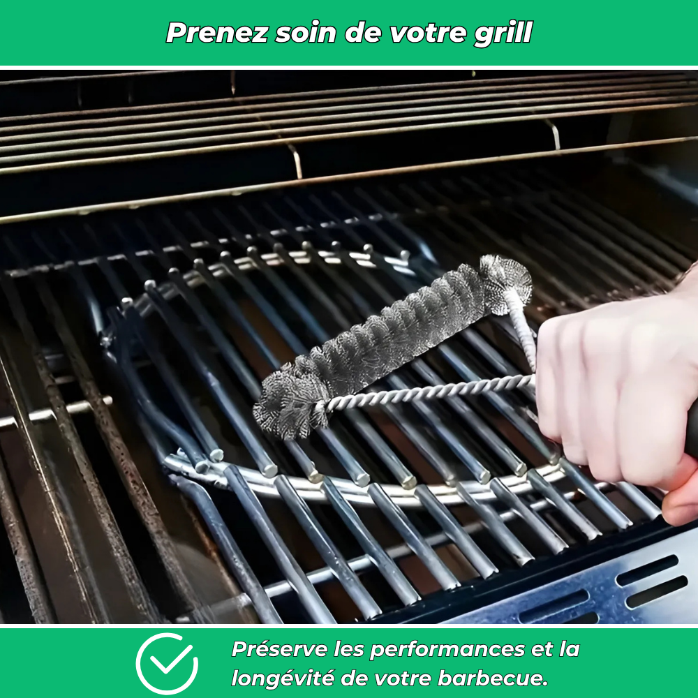 Brosse de nettoyage barbecue en acier inoxydable