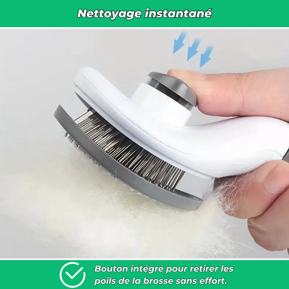 Brosse pour animaux efficace et facile à nettoyer