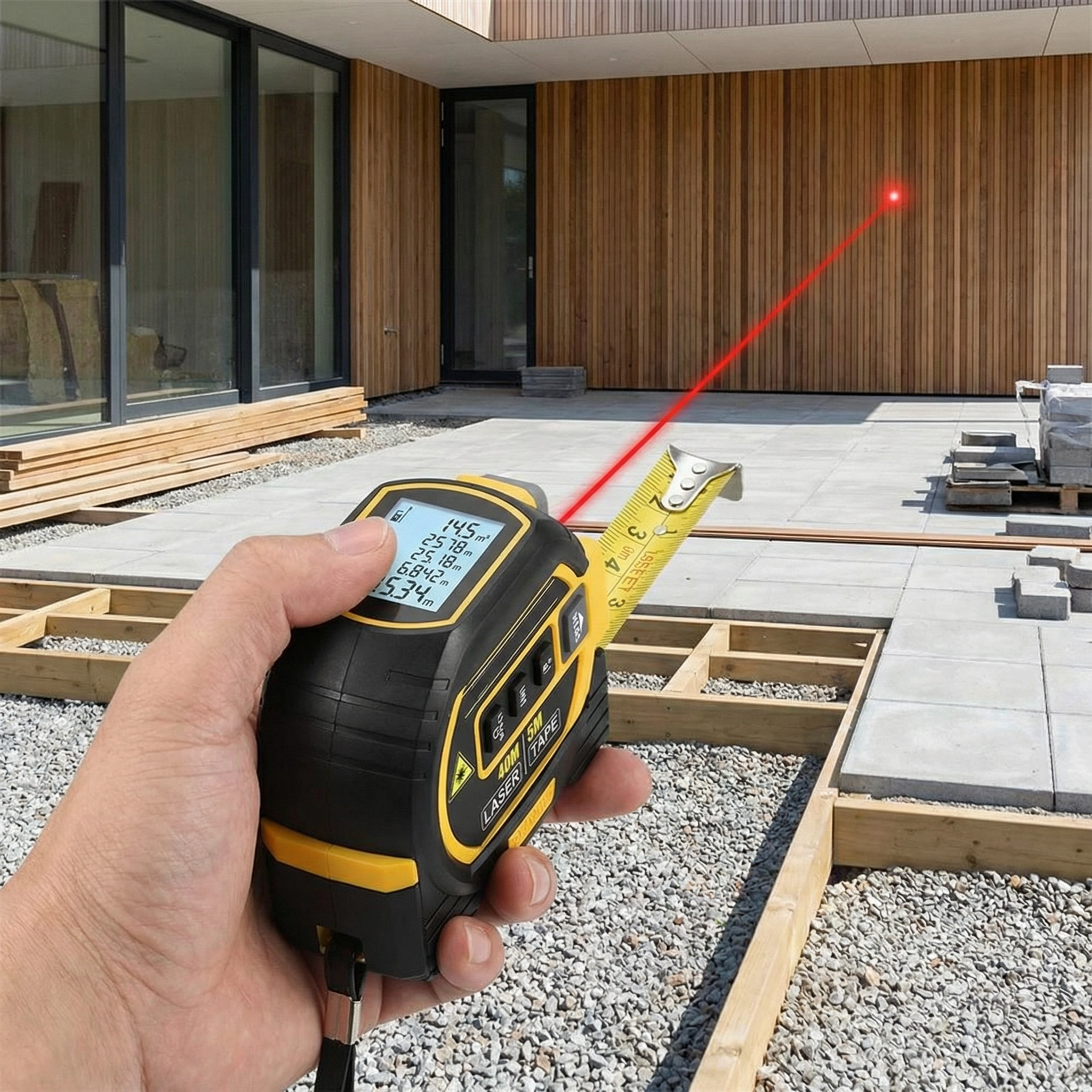 Télémètre Laser Numérique – Mesures Précises et Rapides jusqu’à 40 m avec Ruban à Mesurer 5 m