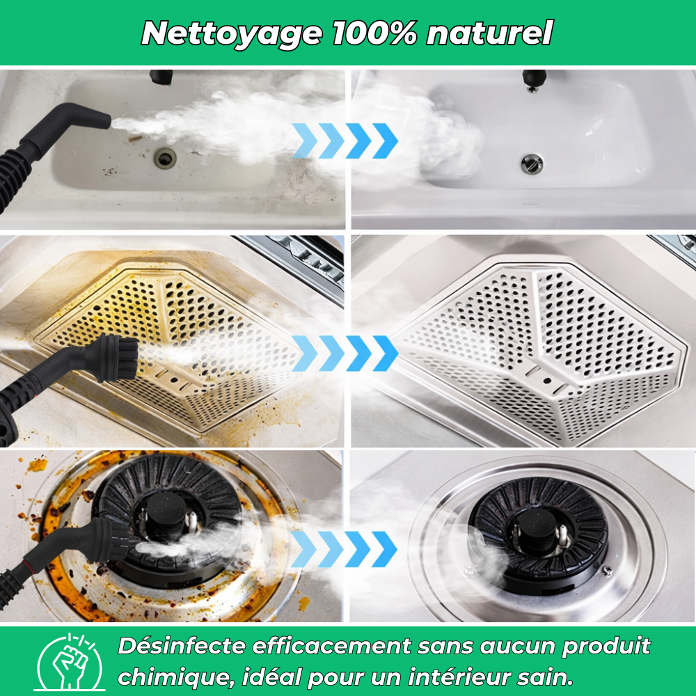 VaporMax | Nettoyeur à Vapeur Électrique Haute Pression | Multi-Usages Sans Produits Chimiques