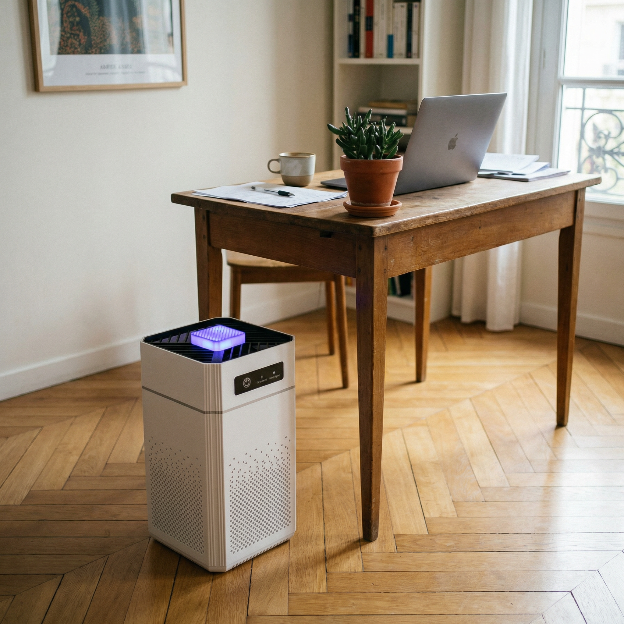 Purificateur d’air portable rechargeable avec filtre remplaçable ioniseur anti odeurs