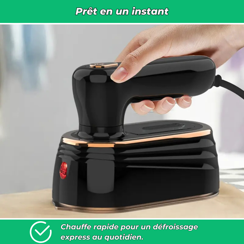Défroisseur vapeur portable 1200W compact 2-en-1 voyage & maison