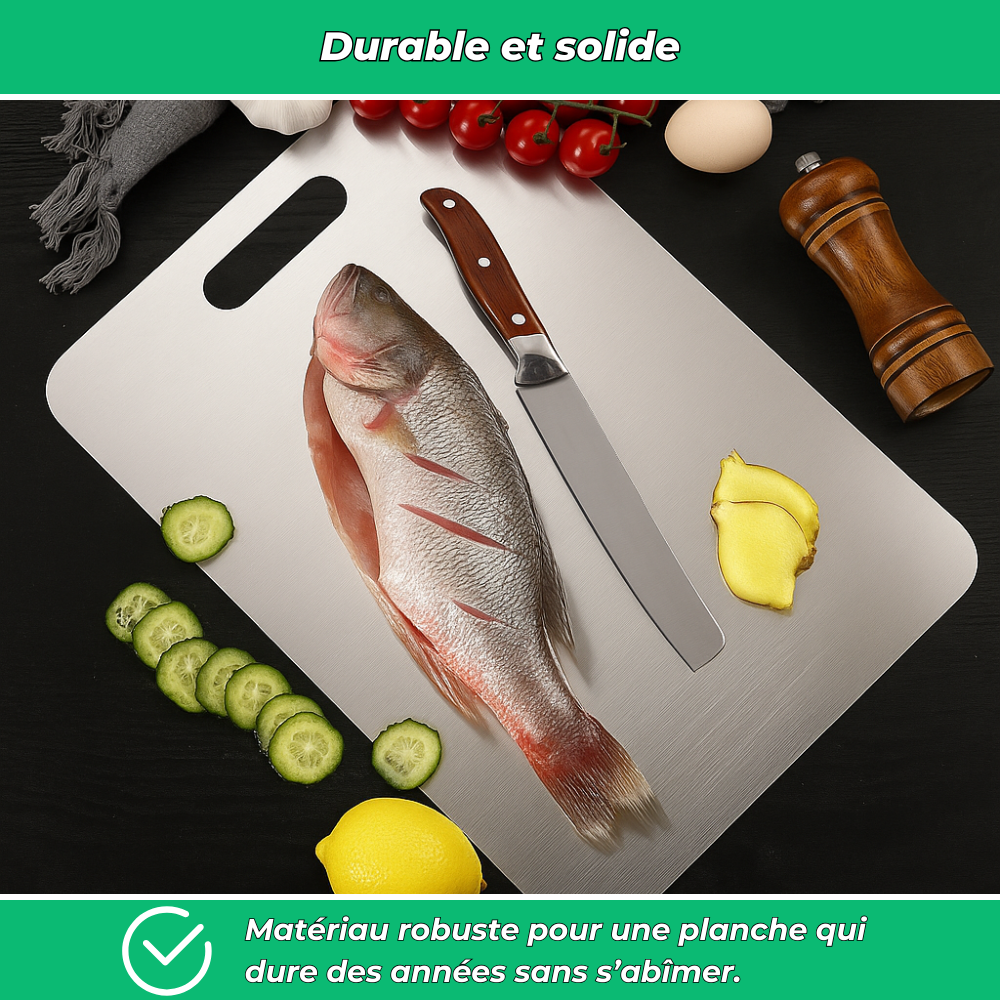 PureCut™ | Planche à découper en titane anti-bactérienne | Durable et hygiénique