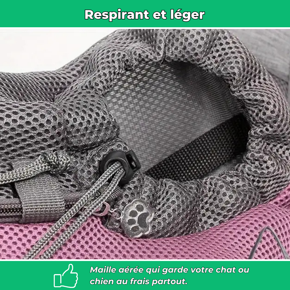 Sac bandoulière de transport pour petits animaux – Confort et sécurité en balade