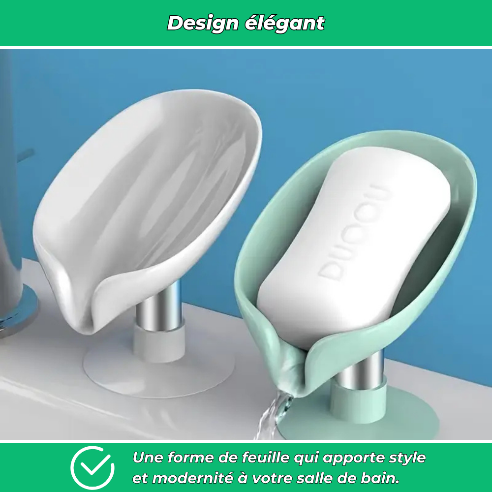 Porte-savon feuille auto-drainant