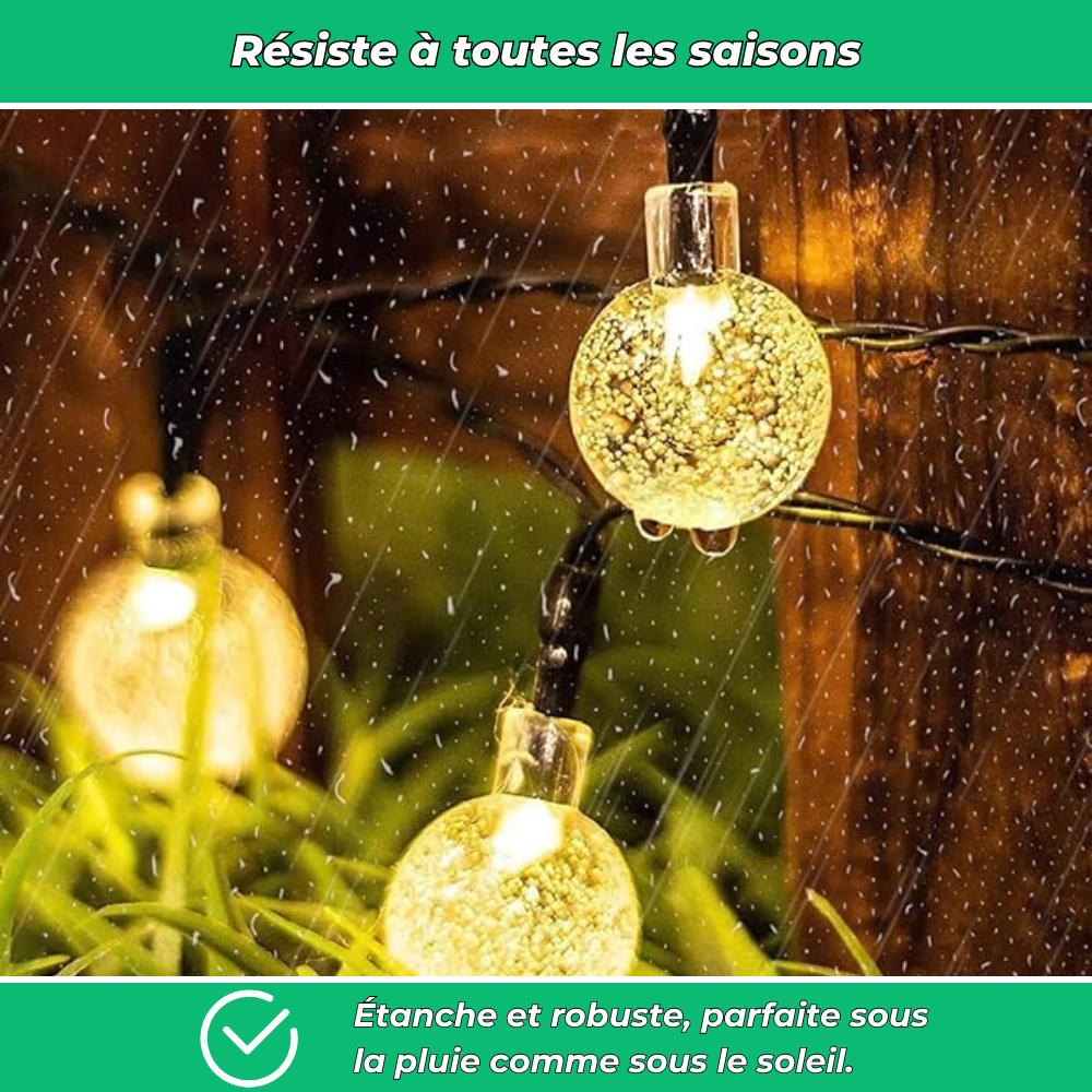 Guirlande Solaire Cristal – Éclairez vos soirées en extérieur