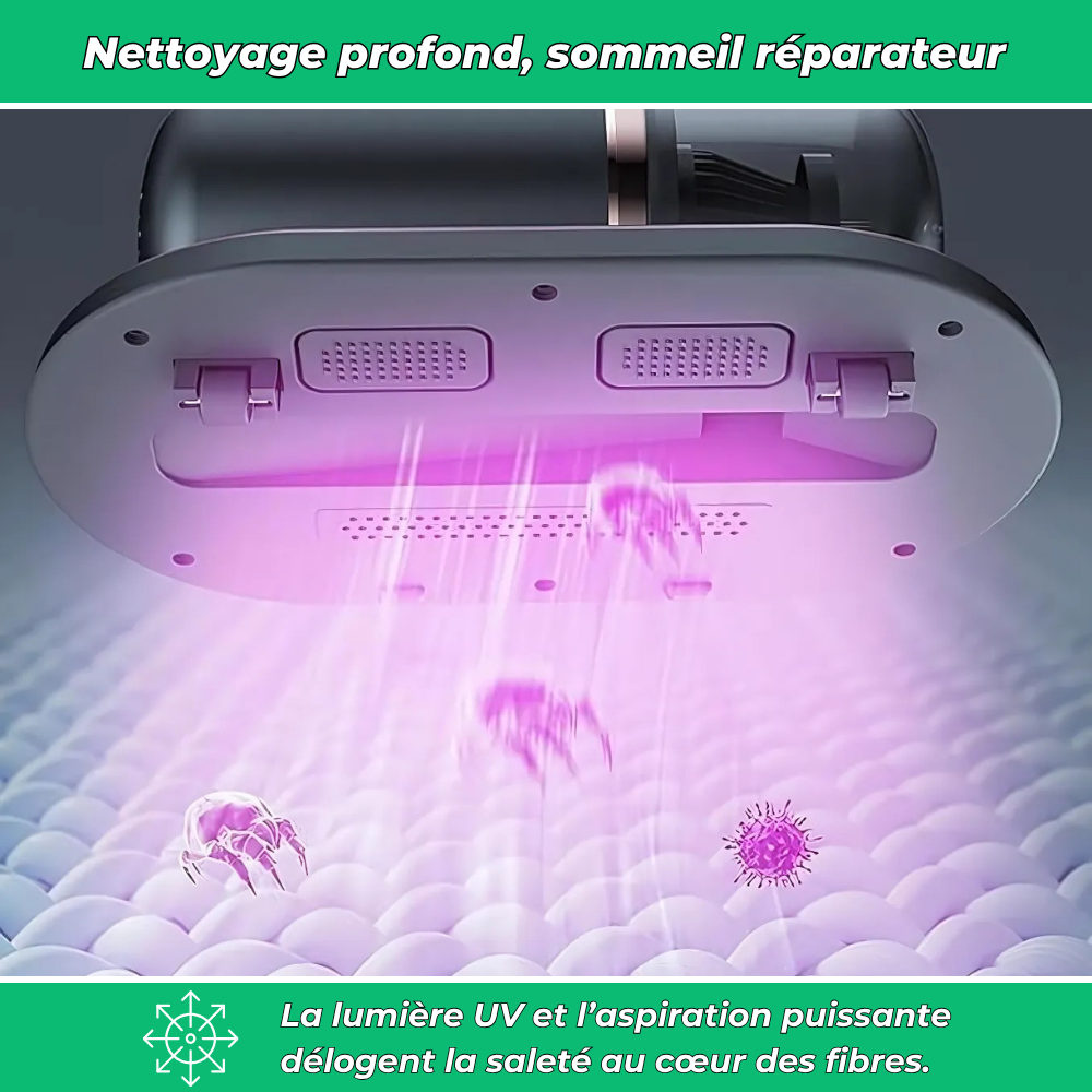 V20 PRO – Aspirateur anti-acariens avec chauffage UV 65℃ - Élimine 99% des Allergènes