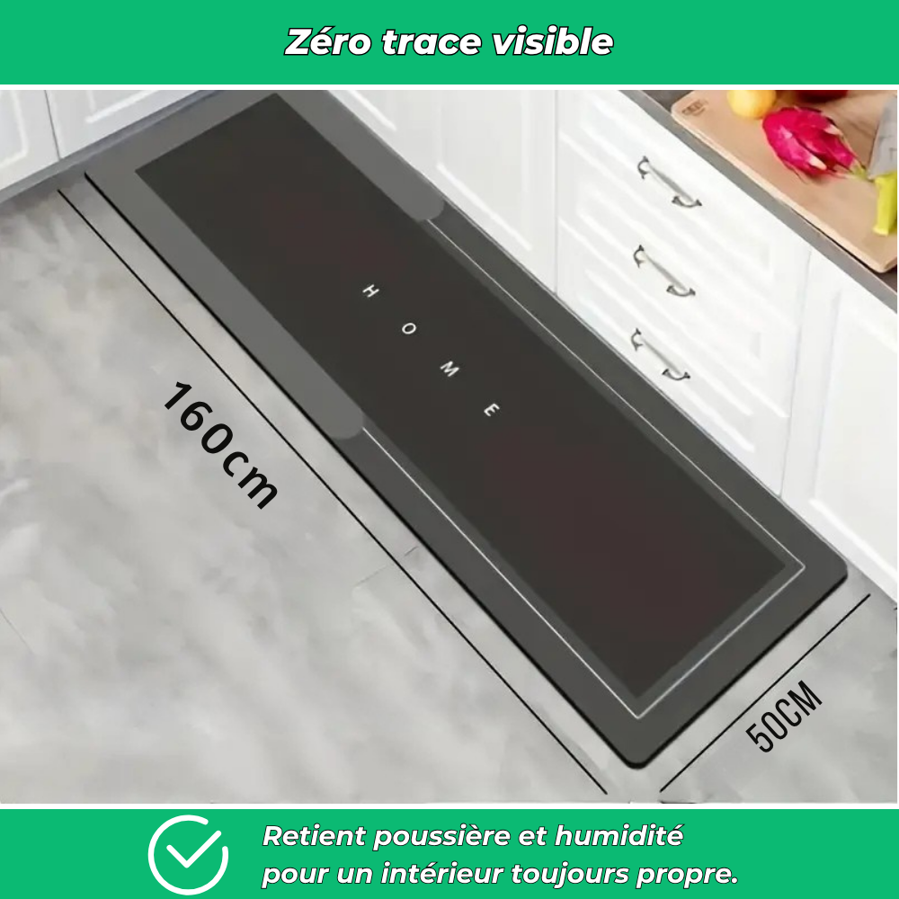 Tapis lavable antidérapant pour sol sec et propre