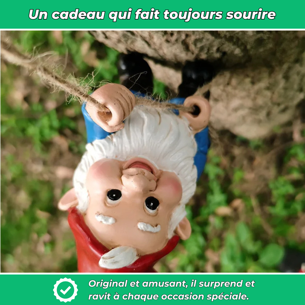 Nains de jardin avec corde décoratif en résine (lot complet)