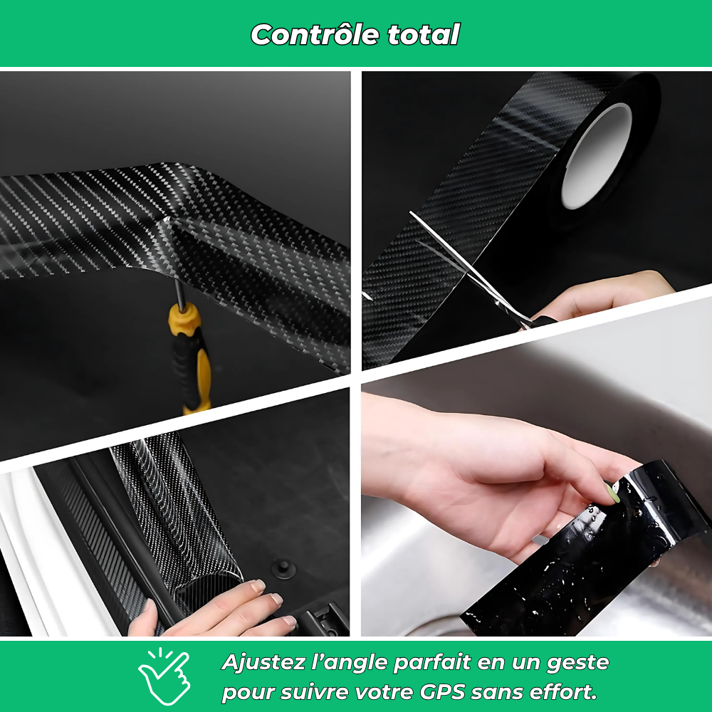 CarbonGrip PRO – Film protecteur effet carbone 3D pour portières et carrosserie