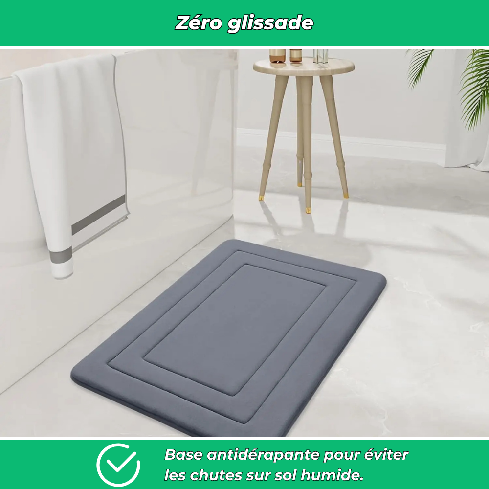 Tapis de bain antidérapant à séchage rapide