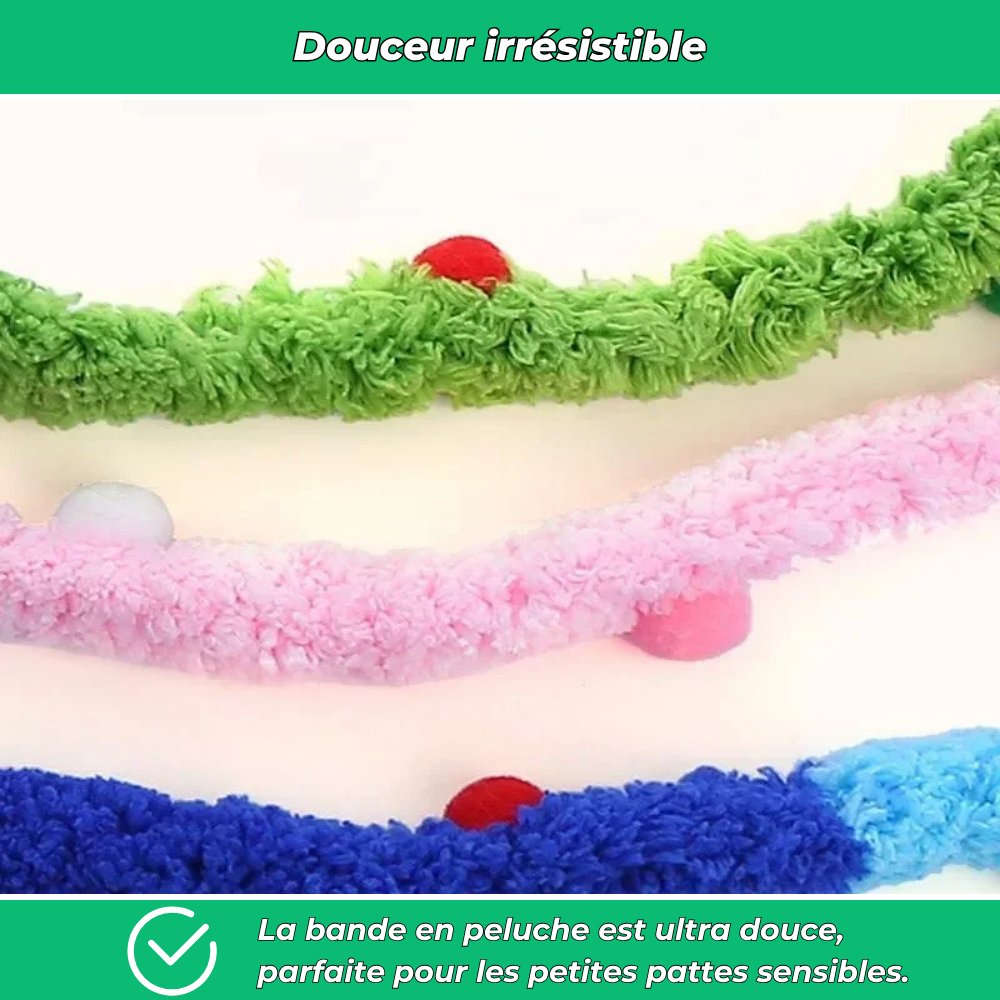 Jouet en peluche pour chat avec tige flexible