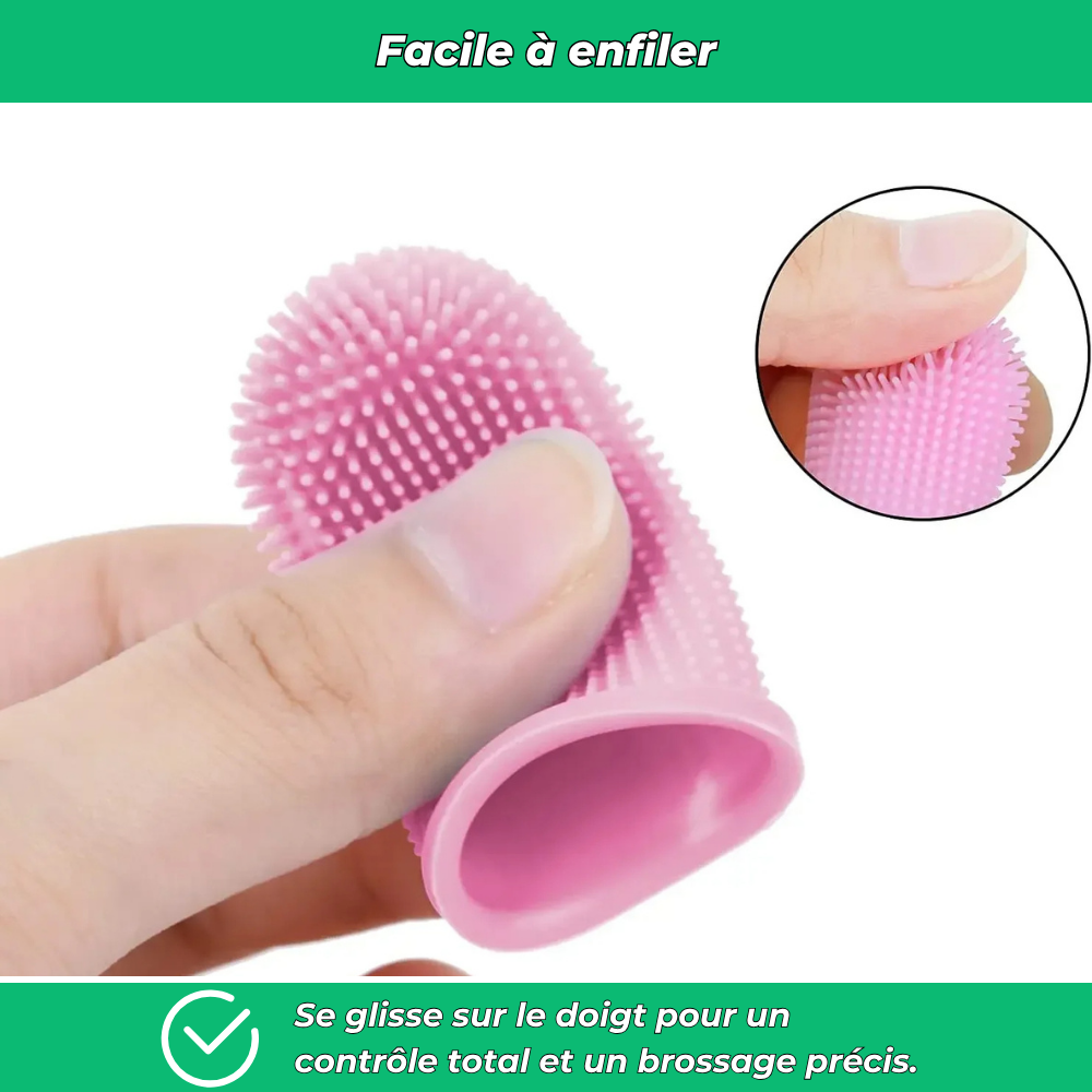 Brosse à dents en silicone pour chiens et chats