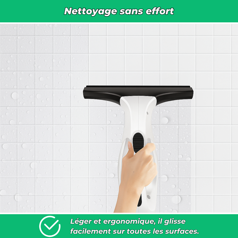 CrystalClean – Nettoyeur de vitres électrique 2200 mAh | Vitres, miroirs, douches et comptoirs