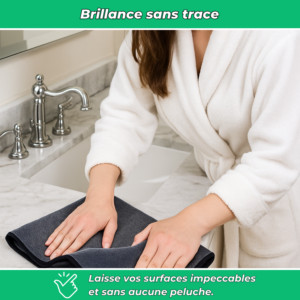 MaxiClean – Chiffon microfibre ultra-absorbant anti-calcaire