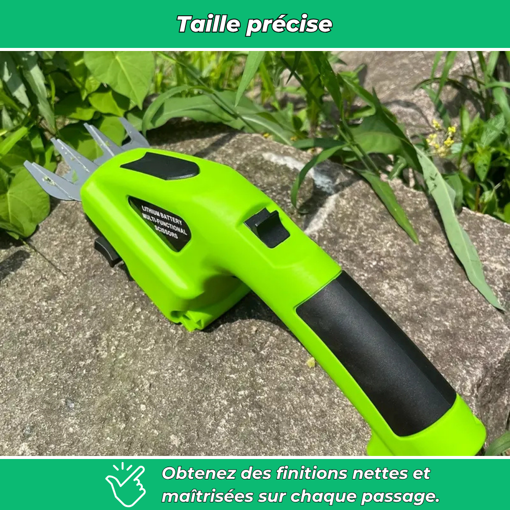 TrimMaster – Coupe-bordure sans fil rechargeable avec sécateur intégré