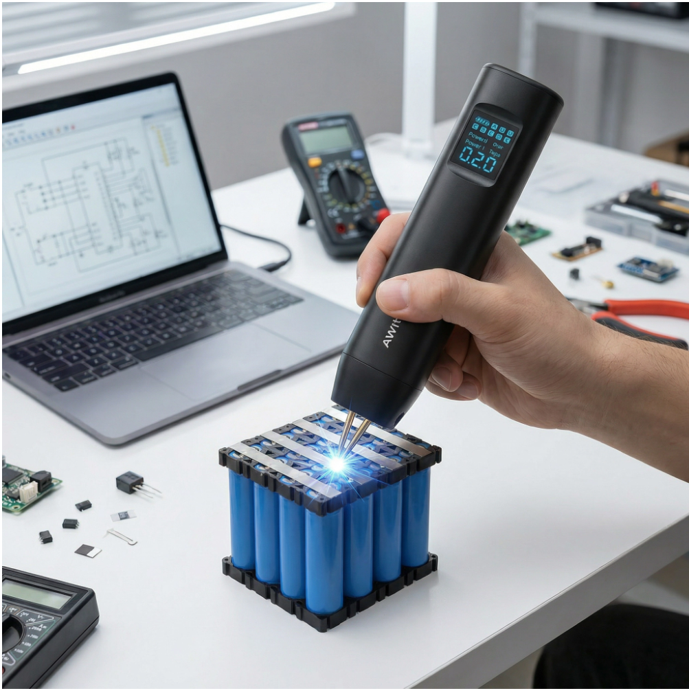 Mini Soudeuse par Points Portable 18650 | Réglage 90 Niveaux de Puissance | Machine de Soudage Batterie Nickel