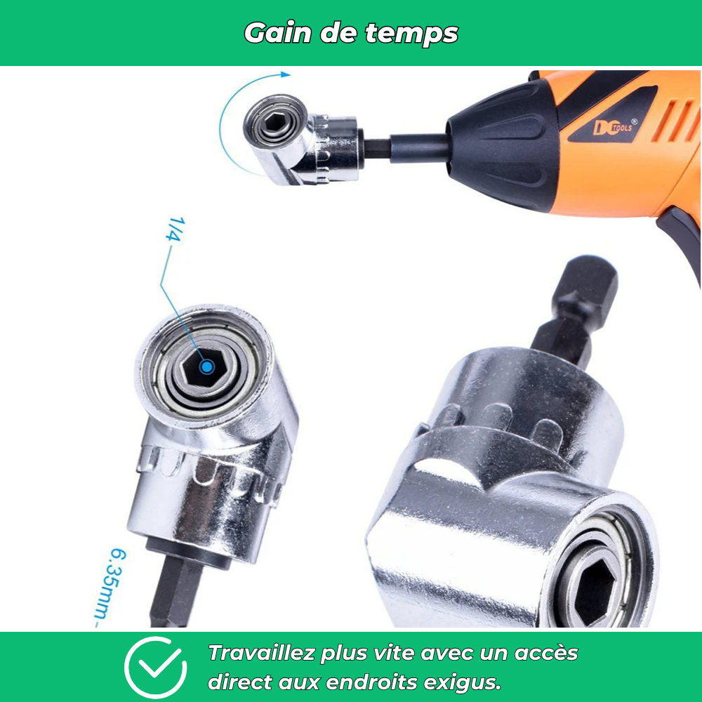 Embout de perceuse à angle 105°