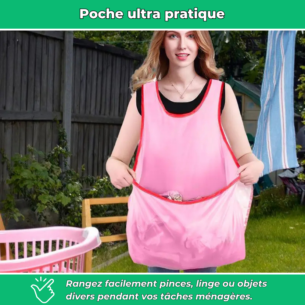 Tablier ménager multifonctions avec grande poche
