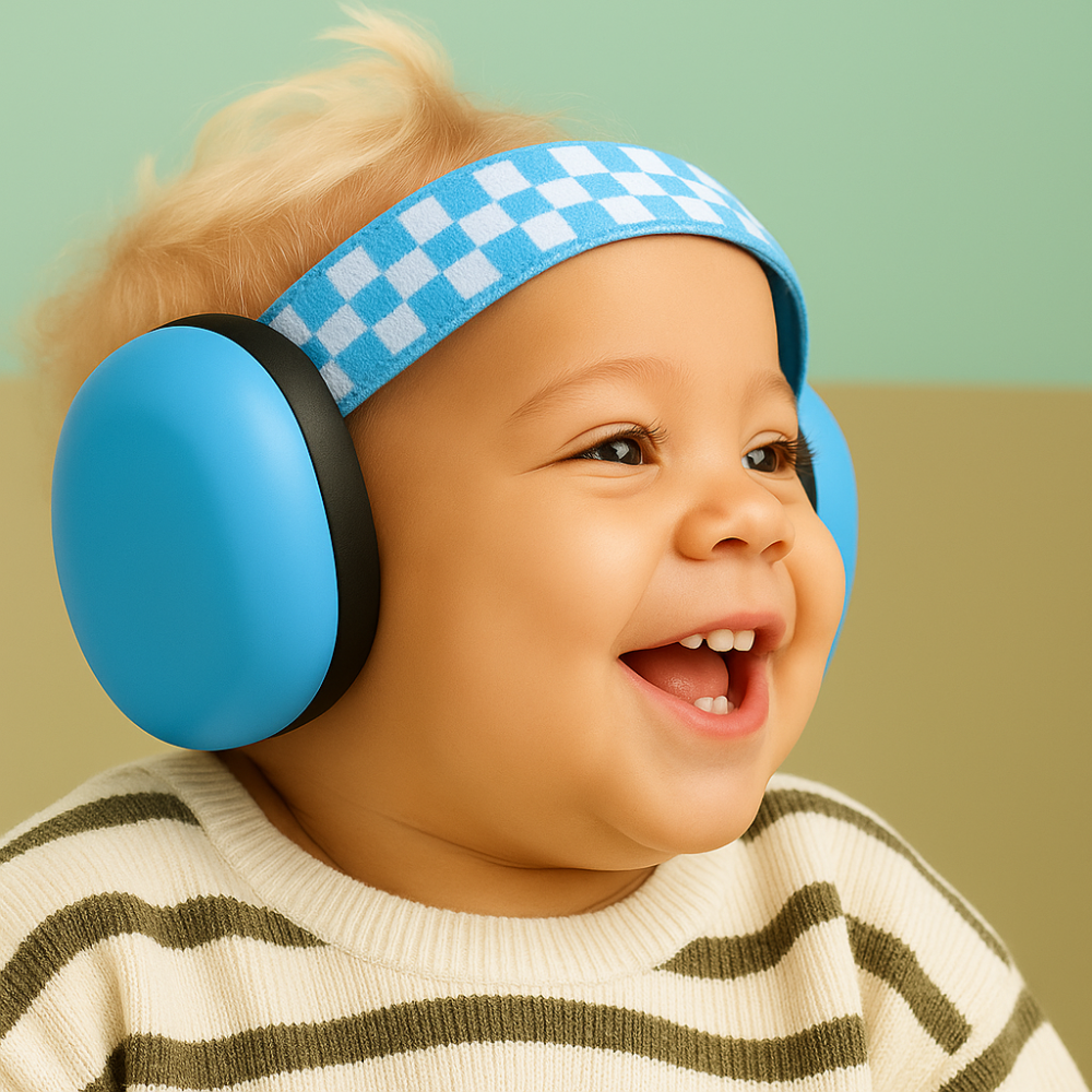 Baby Zen™ | Casque anti-bruit pour bébé | Protection auditive nourrisson | Bandeau élastique | Sommeil et voyage avion